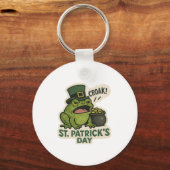 Chagrijnige Kikker St.Patricksdag Sleutelhanger (Voorkant)
