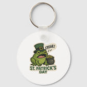 Chagrijnige Kikker St.Patricksdag Sleutelhanger (Achterkant)