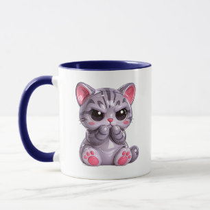 Chagrijnige Kitten Cute Glanzende Kat Mok