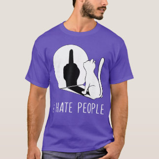 Chagrijnige Kitten Katten Ik Hou Niet Van Mensen K T-shirt