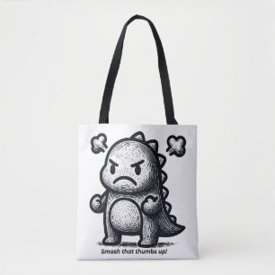 Chagrijnige Kleine Dino Tote Bag