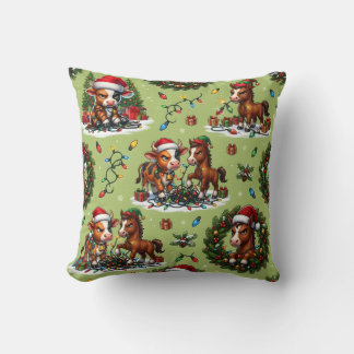 Chagrijnige Koe & Kerstpaard Kussen