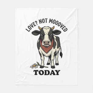 Chagrijnige Koe Valentijnsdag Mopperige Boerderij Fleece Deken