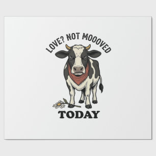 Chagrijnige Koe Valentijnsdag Somber Boerderij Hum Cadeaupapier