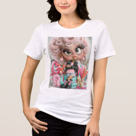 Chagrijnige Koningin Roze Punk Tri-Blend Shirt