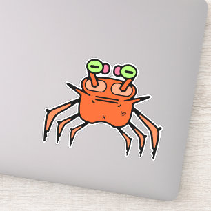 Chagrijnige Krab Grappige Sticker