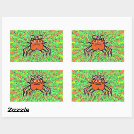 Chagrijnige Krab Grappige Sticker