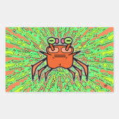 Chagrijnige Krab Grappige Sticker (Voorkant)