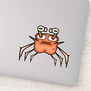 Chagrijnige Krab Grappige Sticker