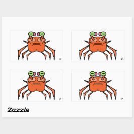 Chagrijnige Krab Grappige Sticker