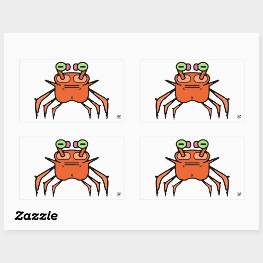 Chagrijnige Krab Grappige Sticker (Vel)