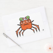 Chagrijnige Krab Grappige Sticker (Envelop)