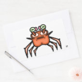 Chagrijnige Krab Grappige Sticker (Envelop)