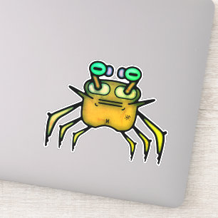 Chagrijnige Krab Grappige Sticker