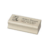 Chagrijnige Lapjeskat Retouradres Rubberstempel (Stempel)