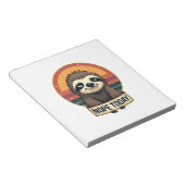 Chagrijnige Luiaard Vintage Grappig Retro Shirt On Notitieblok (Schuin)
