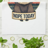 Chagrijnige Luiaard Vintage Grappig Retro Shirt On Theedoek (Gevouwen)