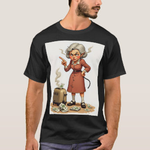 Chagrijnige Moeder Frustratie Huishoudelijke Taken T-shirt