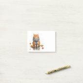 Chagrijnige Oranje Kat in de Regen Post-it® Notes (Op bureau)