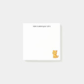 Chagrijnige Oranje Lapjeskat Aangepaste Tekst Post-it® Notes (Voorkant)