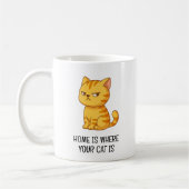 Chagrijnige oranje tabby kat koffiemok (Links)