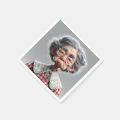 chagrijnige oude dame servet (Hoek)