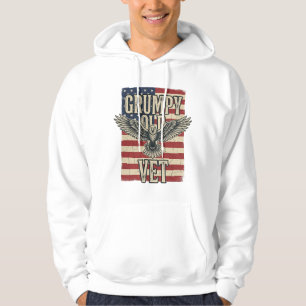 Chagrijnige Oude Veteranen Patriottische Adelaar V Hoodie
