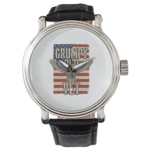 Chagrijnige Oude Veteranen Patriottische Adelaar V Horloge