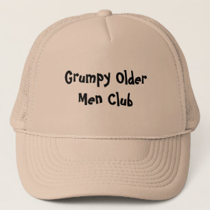 Chagrijnige Oudere Mannen Trucker Pet