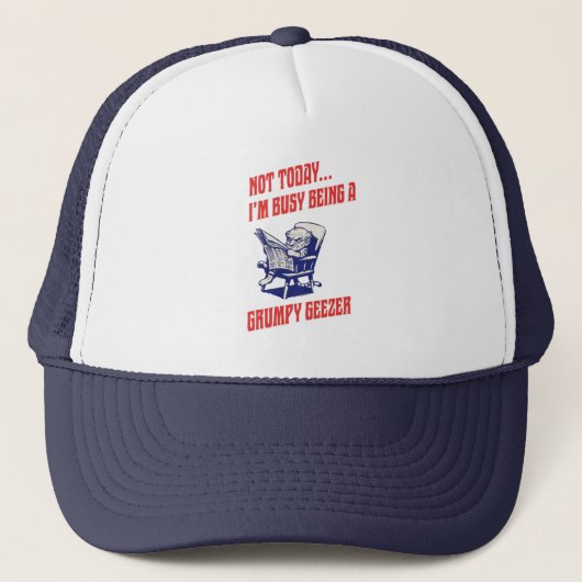 Chagrijnige ouwe kerel trucker pet (Voorkant)