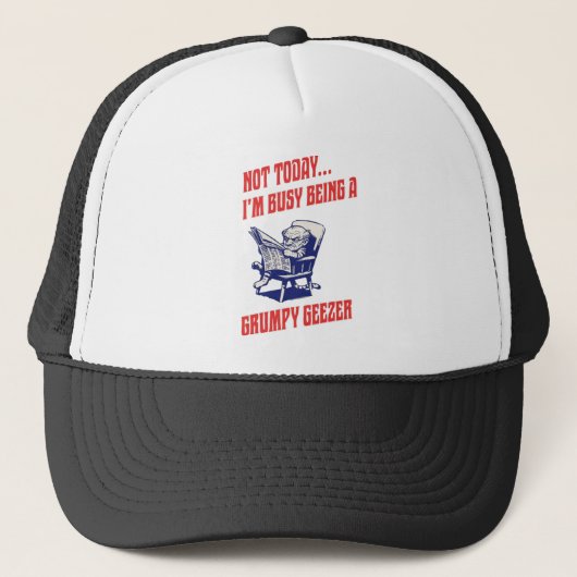 Chagrijnige ouwe kerel trucker pet (Voorkant)