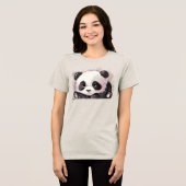 Chagrijnige Panda Tri-Blend Shirt (Voorkant volledig)