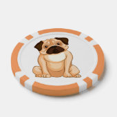 Chagrijnige Pugs Cartoon Poker Chips (Enkel)