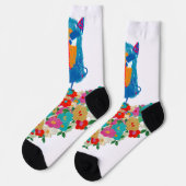 Chagrijnige reus op pastelbloesems sokken (Links)