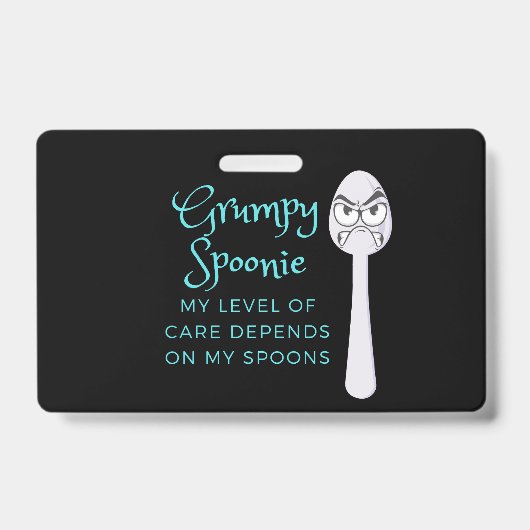 Chagrijnige Spoonie  Badge (Voorzijde)