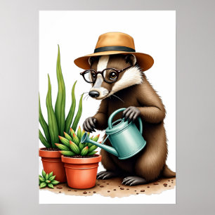 Chagrijnige Tuinier PlantenOuder Succulent Liefheb Poster