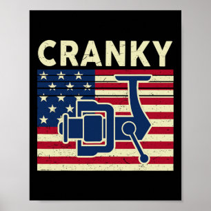 Chagrijnige visserij-shirt 4 juli Amerikaanse vlag Poster