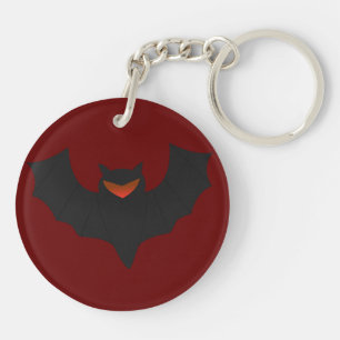 Chagrijnige Vleermuis Halloween Acrylsleutelhanger Sleutelhanger