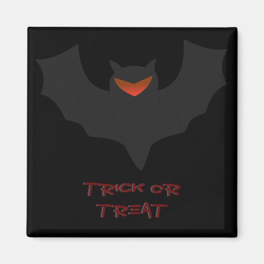 Chagrijnige Vleermuis Halloween Magneet (Voorkant)
