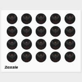 Chagrijnige Vleermuis Halloween Sticker (Vel)