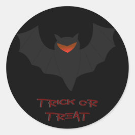 Chagrijnige Vleermuis Halloween Sticker