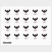 Chagrijnige Vleermuis Halloween Sticker (Vel)