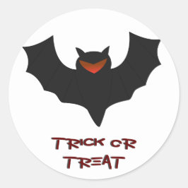 Chagrijnige Vleermuis Halloween Sticker