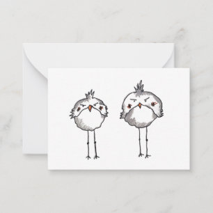 Chagrijnige vogels notitiekaartje