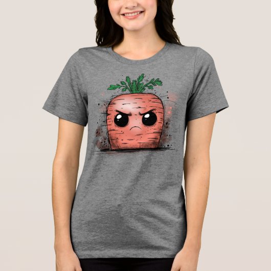 Chagrijnige Wortel Tri-Blend Shirt (Voorkant)