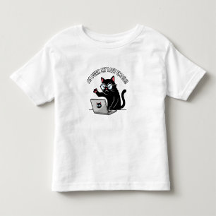 Chagrijnige Zwarte Kat Als Purr Mijne Laatste E-ma Kinder Shirts