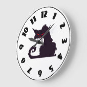 Chagrijnige Zwarte Kat Klok (Hoek)