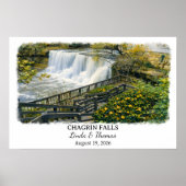 Chagrin Falls Ohio Poster, Aquarel, Op Maat Poster (Voorkant)