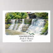 Chagrin Falls Ohio Poster, Aquarel, Op Maat Poster (Voorkant)