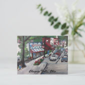 Chagrin Falls, Ohio Street Scene Painting Postcard Briefkaart (Staand voorkant)